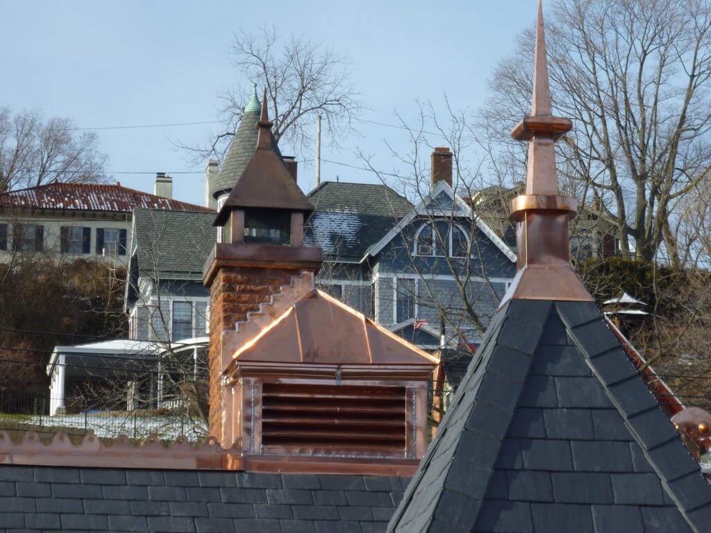 Barn Area Roof with Copper and Finial 