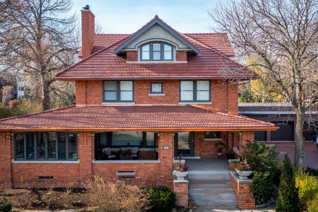 Front of Evanston new Ludowici French Style Tile Roof