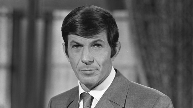 Leonard Nimoy staring