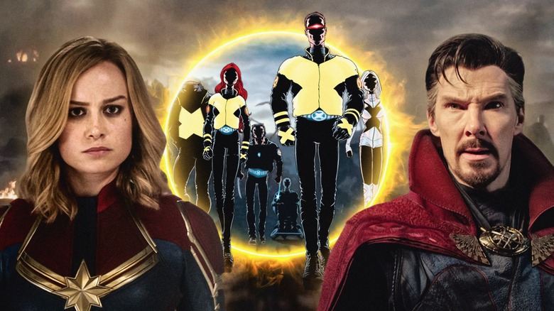 Captain Marvel and Doctor Strange watch X-Men enter the MCU