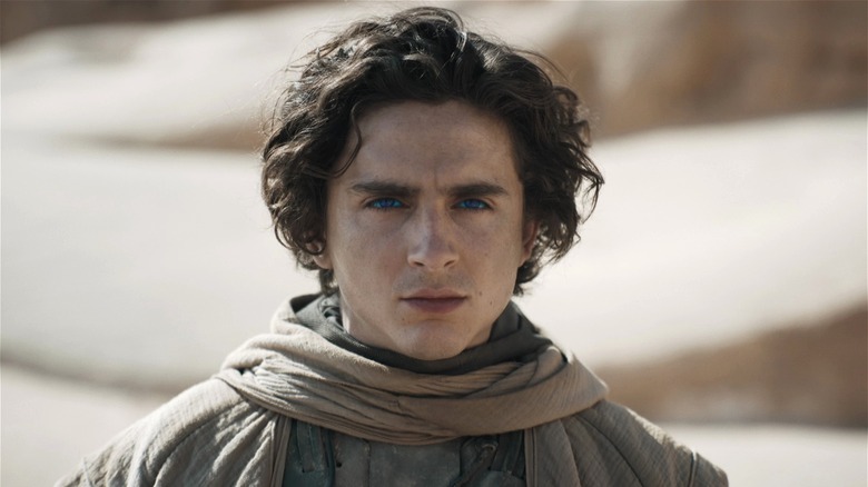 Paul Atreides looking intense in desert