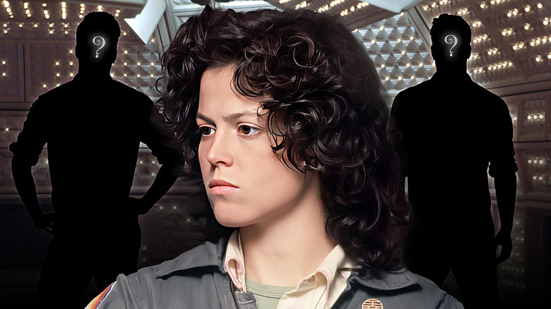 Ellen Ripley looking confused by mystery figures