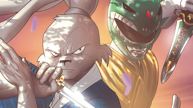 Usagi Yojimbo and Green Ranger posing