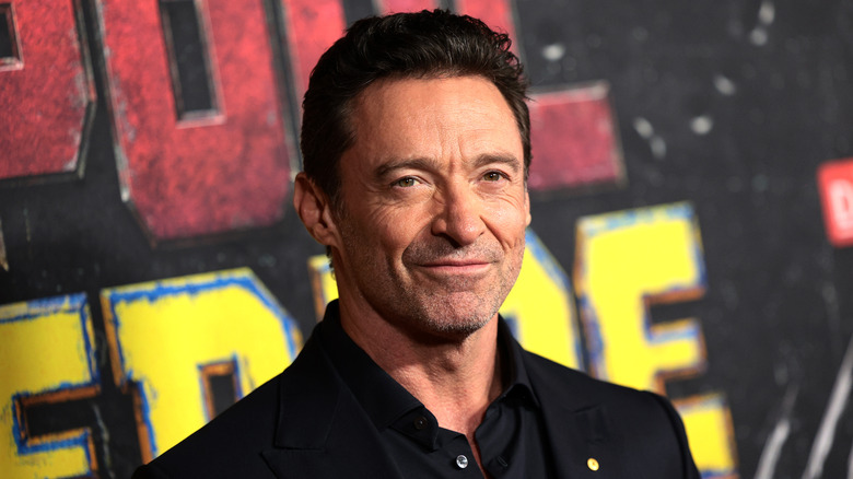 Hugh Jackman smiling at premiere