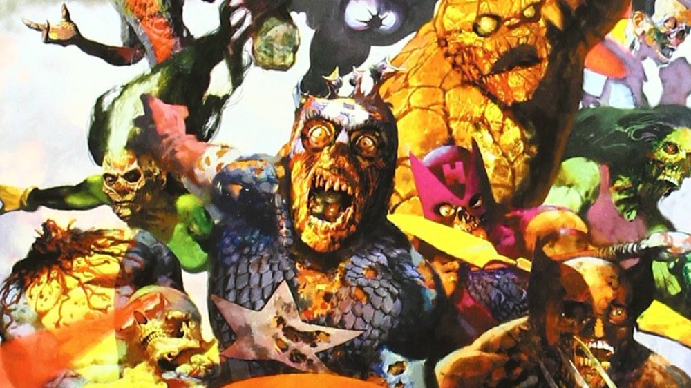 Part of the cover of a Marvel Zombies trade collection