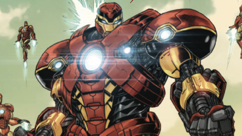 Tony debuts new armor