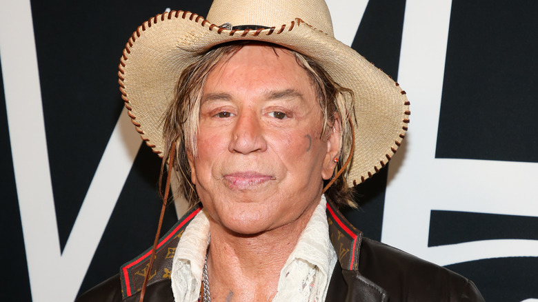 Mickey Rourke in a cowboy hat