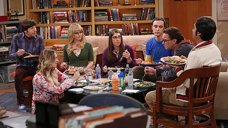 Big Bang Theory cast eating