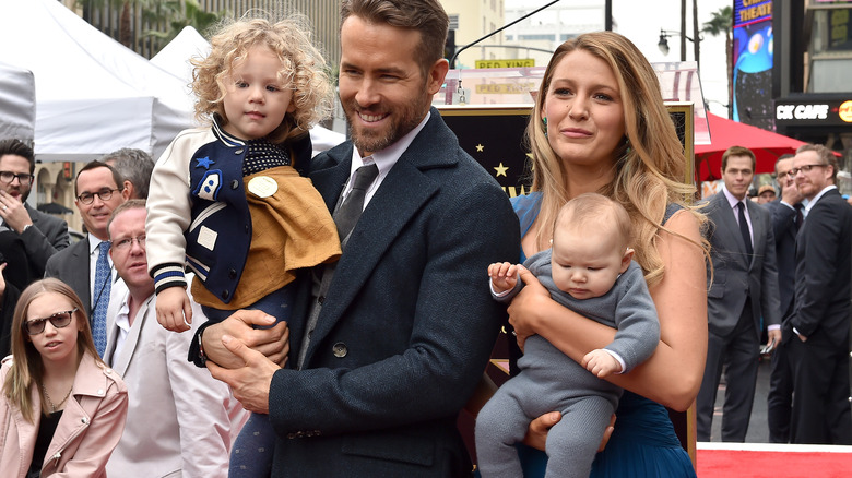 Blake Lively with two of her children