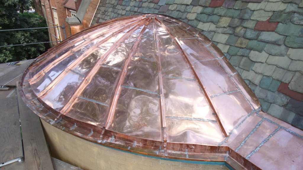 Spherical Copper Roof with Interlocking Panels