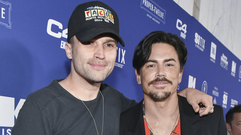 Tom Sandoval and Tom Schwartz posing