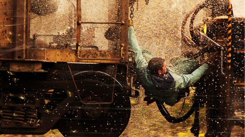 Will hanging between train cars