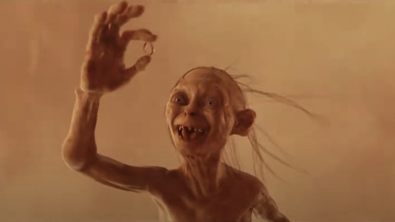 Gollum holds the One Ring